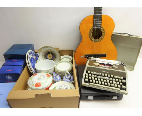 Two Spode 'Italian' miniature teapots, boxed, Royal Worcester 'To Celebrate the Millennium' bowl, Royal Worcester 'Poppies' t