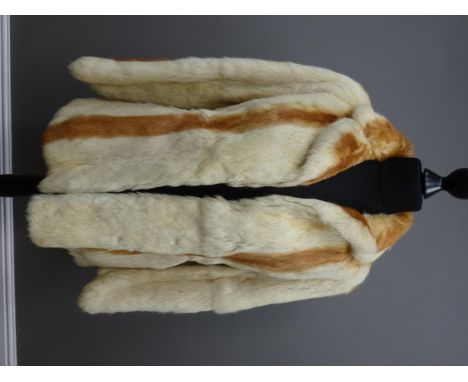 Vintage white Rabbit fur short jacket and Mink stole (2)   Condition Report   Click here for further images, condition, aucti