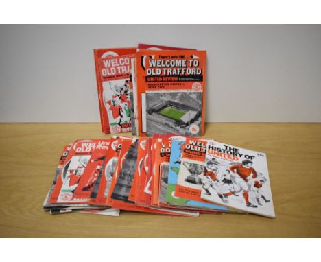 1970's Football Programmes, United Review x 87 including 1969-70 Season, FA Cup, League Cup and League Games, Special UEFA Cu
