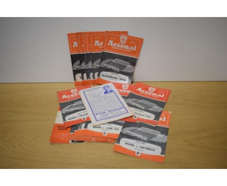 Arsenal Football Club Home Programmes 1950 V Burnley, 1956-57 V Newcastle, V Sheffield Wed, V Manchester United, V Manchester