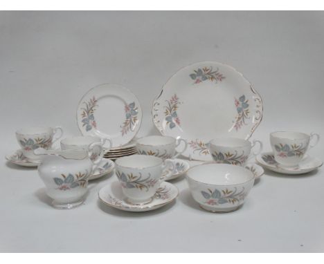 A Royal Standard part tea service - six place settings, together with a milk jug, sucrier and sandwich plate (qty).