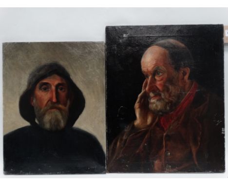 G E Martyn 19th century Newlyn School  Fisherman Oil on canvas 46 x 36cm  Together with another portrait of a gentleman 