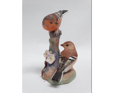 Royal Worcester - 'Chaffinches' No.3364, height 13cm.