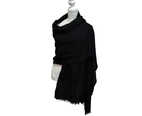 A Dolce &amp; Gabbana silk and linen scarf - camouflage pattern, together with a Christian Dior black scarf together with ano