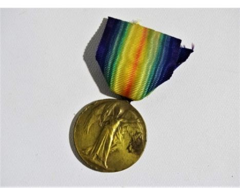 Medals - a WWI Victory medal to PTE A.A. Saunders, Devon and Cornwall Light Infantry. 