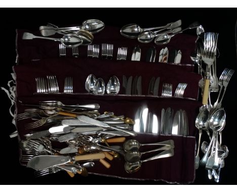 A 20th century silver plated flatware service - for eight place settings and including fish eaters, together with a quantity 