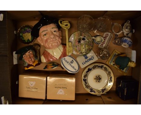 A good collection of items to include Royal Doulton character jugs, points of sale, Royal Worcester, Minton etc. Condition is