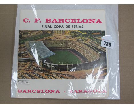 1966 Fairs Cup Final Programme - Barcelona v. Real Zaragoa, first leg at Barcelona, 14th September 1966.