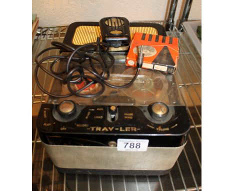 Retro travl-er portable tape to tape recorder