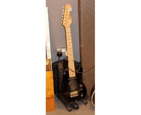 Childs electric Nevada guitar with built in amplifier, complete with case
