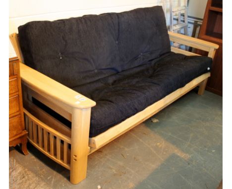 Modern light wood framed sofa bed