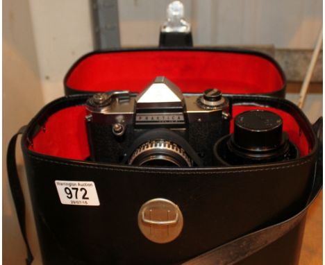 Praktica 35mm camera and lens with case