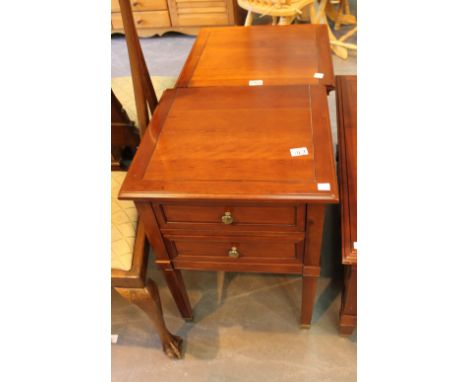 Laura Ashley pair of cherry wood lamp tables  48 x 44 x 66 cm.