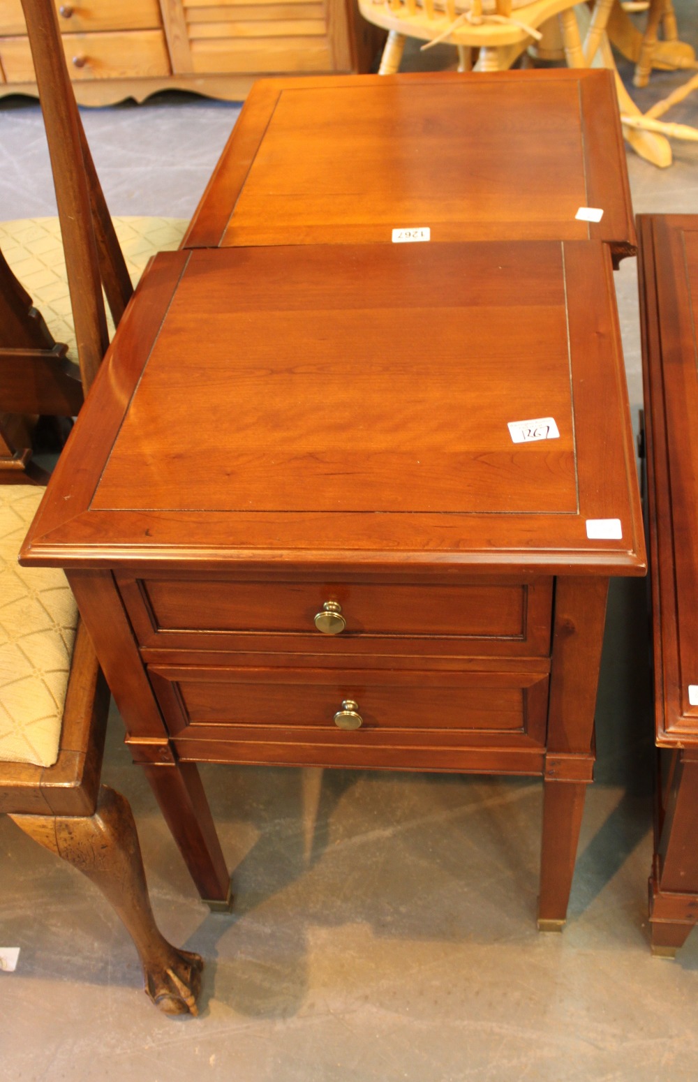 Laura Ashley Pair Of Cherry Wood Lamp Tables 48 X 44 66 Cm Lot 1267 Laura Ashley Pair Of Cherry Wood Lamp Tables 48 X 44 66