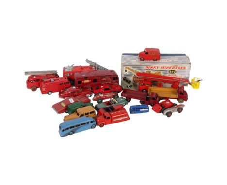 A selection of Dinky and Dinky Supertoys, including boxed Dinky Supertoys model no. 972 20 ton lorry mounted crane "Coles", D