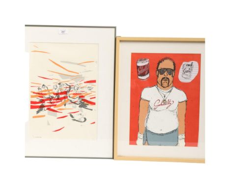 Steffan Plaetz, Storm, lithograph, first edition Scrawl Collective, 41/125, blind stamp and signed, 41cm x 29cm, and a Schmal