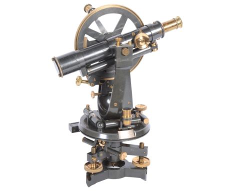 Stanley, a brass and oxidised theodolite by Stanley London, no. 9975, in fitted case 