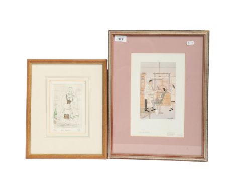 G.W. Birks, a limited edition print, "S.E.E and M. Pullem" dentist surgery scene, signed in pencil by artist and numbered 320