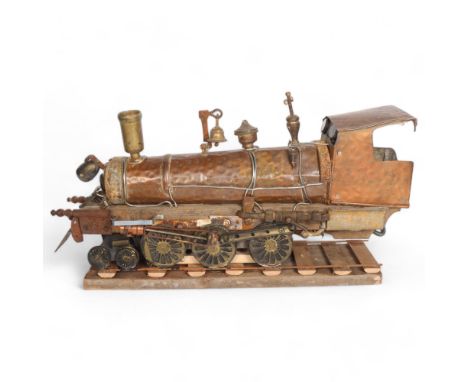 Clive Fredriksson, a Steam Punk model of a steam engine, L67cm 