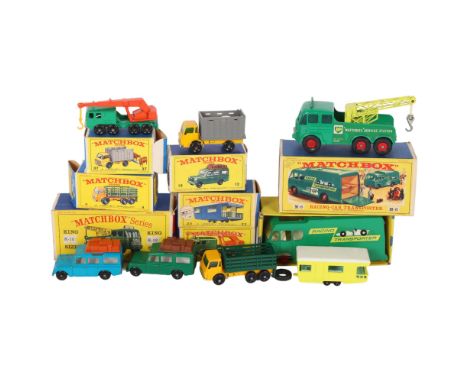 A Lesney Product, "Matchbox" series, a group of various boxed and loose vehicles, including a Safari Land Rover, model 12, a 