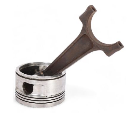 Circa 1940, a Rolls Royce Merlin engine piston with conrod, impressed 3lb 1oz, 13DRMS-61B260 
