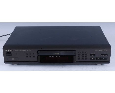 A Technics SL-PG3 compact disc player, w.43, d.28, h.9cm, together with a National Panasonic SG-240 music centre, w.37, d.37,