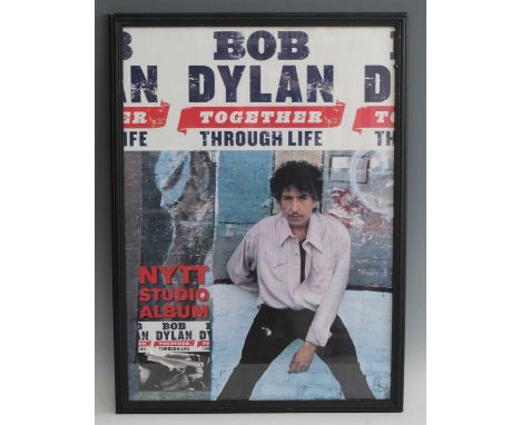 Bob Dylan - Together Through Life, NYTT studio album promotional poster, framed,  68 x 49cm