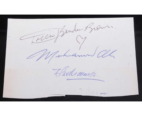 Muhammad Ali (1942-2016), American Boxer and Former World Heavyweight Champion, a 9 x 15cm page signed Muhammad Ali in blue i