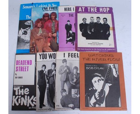 A collection of sheet music to include The Beatles - You Won't See Me, I Feel Fine, Here There And Everywhere, The Hollies - 