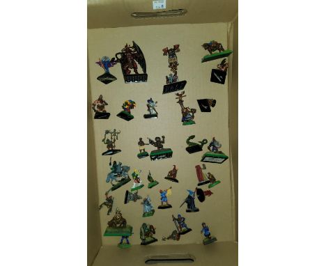 A selection of vintage Games Workshop Citadel pianted miniatures, mainly metal Warhammer Fantasy, some plastic and other make