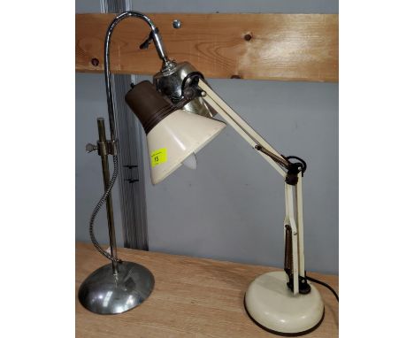 An anglepoise lamp; another similar