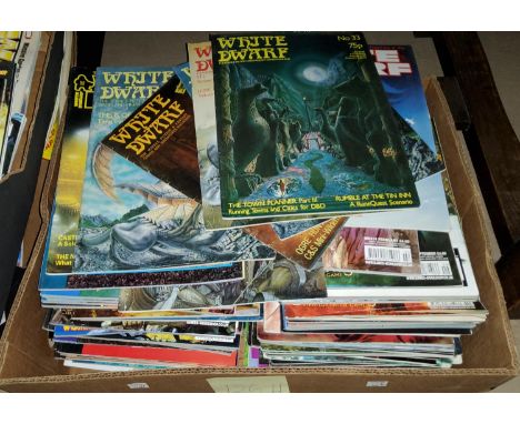 A large selection of Vintage White Dwarf magazines issues 19, 29, 32, 33 and later 
