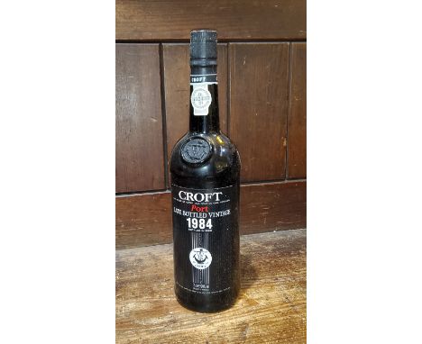 A bottle of Croft late vintage 1984 port