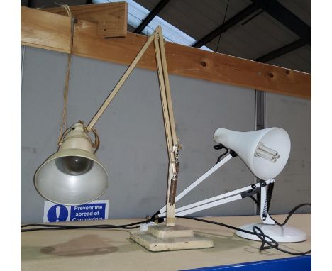 A vintage angle poise lamp &amp; a similar lamp. 
