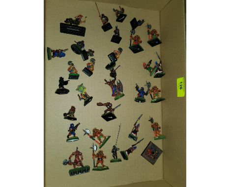 A selection of vintage Games Workshop Citadel pianted miniatures, mainly metal Warhammer Fantasy, some plastic and other make