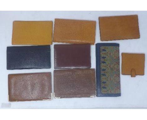 A Asprey London wallet having silver corners, hallmarked, together with an Arnold Wright wallet having rolled gold corners, L