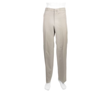 James Bond: A Pair of Douglas Hayward Light Grey Suit Trousers Made For Roger Moore in A View To A Kill,1984,label reading HA