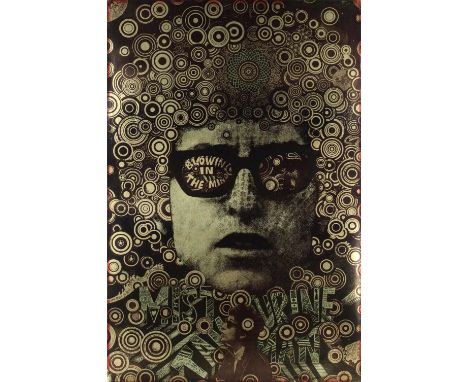 Bob Dylan: Mister Tambourine Man Psychedelic Poster,1967,featuring the now-iconic imagery by artist Martin Sharp, printed on 