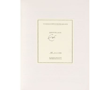 Eric Clapton: An Autographed Copy of Six-String Stories,Genesis Publications, 2012,numbered 221/2000, signed by Eric Clapton 
