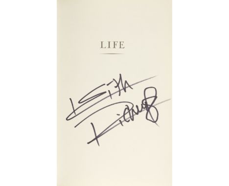Keith Richards: An Autographed First Edition Of Life,Weidenfeld &amp; Nicholson, London, 2010,title page signed in black mark