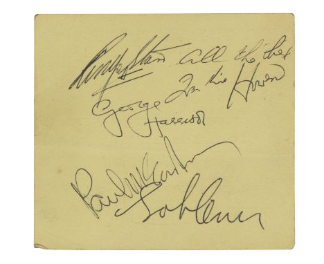 The Beatles: A Rare Autographed Ready, Steady, Go! Press Pass And Related Items,1965,comprising: a pass to admit one Journali