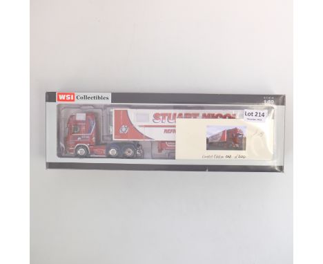 Manufacturer - WSI | Description - Scania R6 Topline Reefer Trailer - Stuart Nicol | Stock Code - 02-1694 | Model Condition -