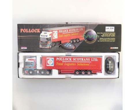 Manufacturer - Corgi | Description - Scania Topline Curtainside Trailer - Pollock Ltd | Stock Code - CC12931 | Model Conditio