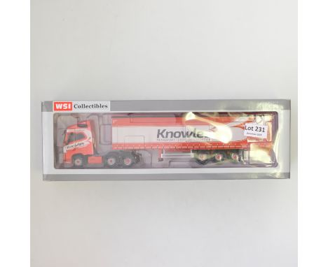 Manufacturer - WSI | Description - Volvo FH4 Curtainside Trailer - Knowles | Stock Code - 02-1642 | Model Condition - 5/5 | B