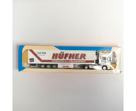 Manufacturer - Tekno | Description - Scania 144 Reefer Trailer - Hufner | Stock Code - N/A | Model Condition - 5/5 | Box Cond