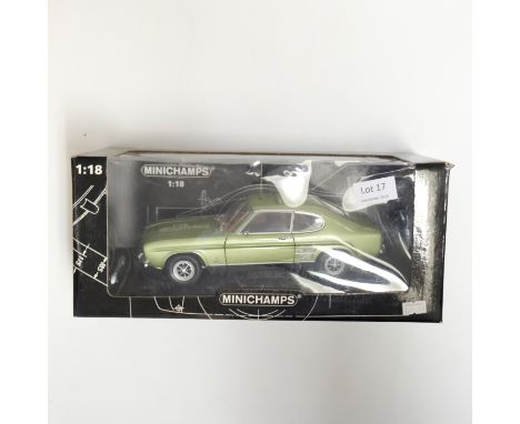 Manufacturer - Minichamps | Description - Ford Capri 1969 Light Green | Stock Code - 89000 | Model Condition - 5/5 | Box Cond