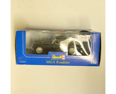 Manufacturer - Revell | Description - MGA Roadster Black | Stock Code - 8447 | Model Condition - 5/5 | Box Condition - 3/5 | 