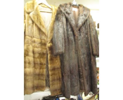 Two vintage fur coats to include squirrel and rabbit 