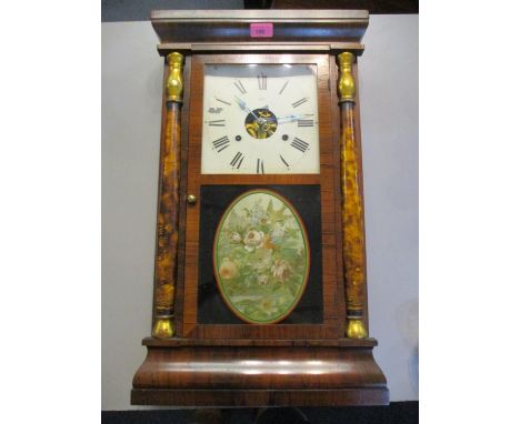 A late 19th century/early 20th century Seth Thomas rosewood 8 day wall clock, 25"h x 15"w 