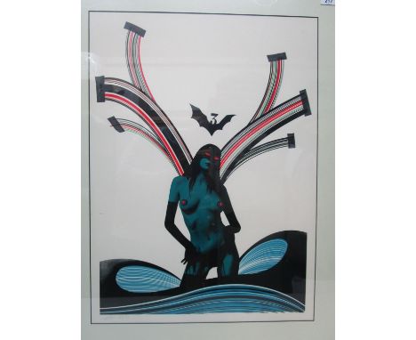 Sam Chivers - a contemporary limited edition print of a semi naked woman, signed and numbered in pencil to left lower margin,